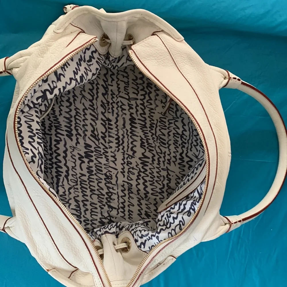 Kate Spade White Tote/Satchel in Pebbled Leather